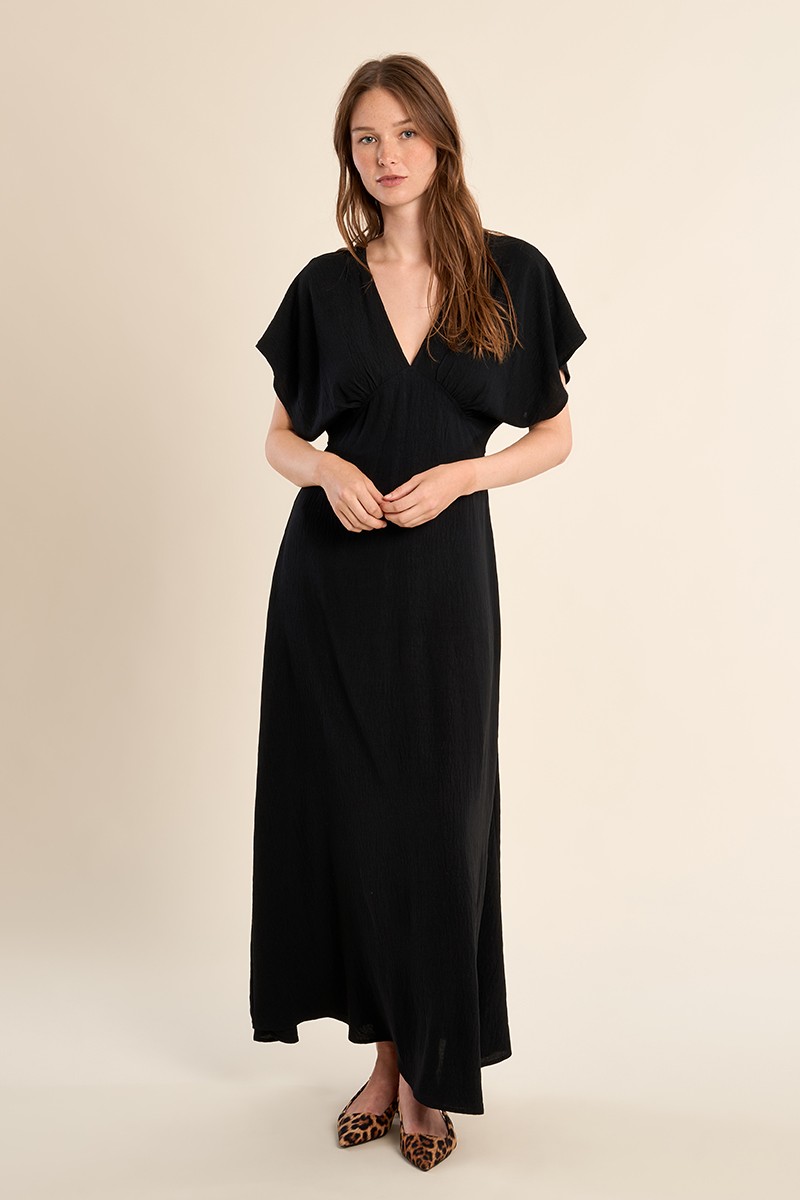 Robe longue, col V Robe longue, col V