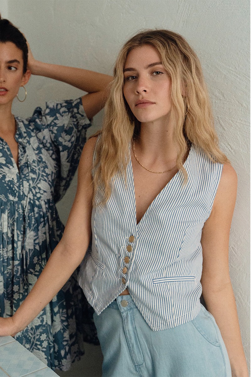 Veston en denim, rayé Veston en denim, rayé