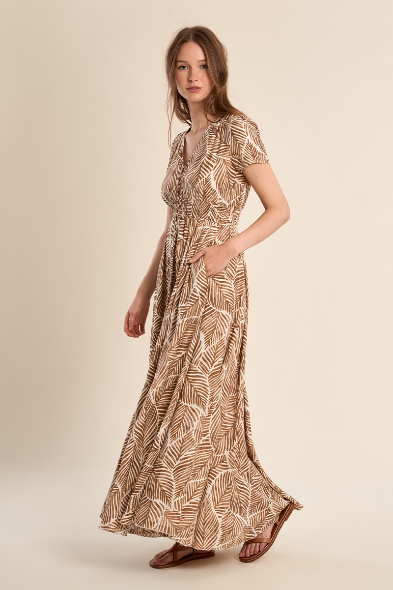 Robe longue, imprimée