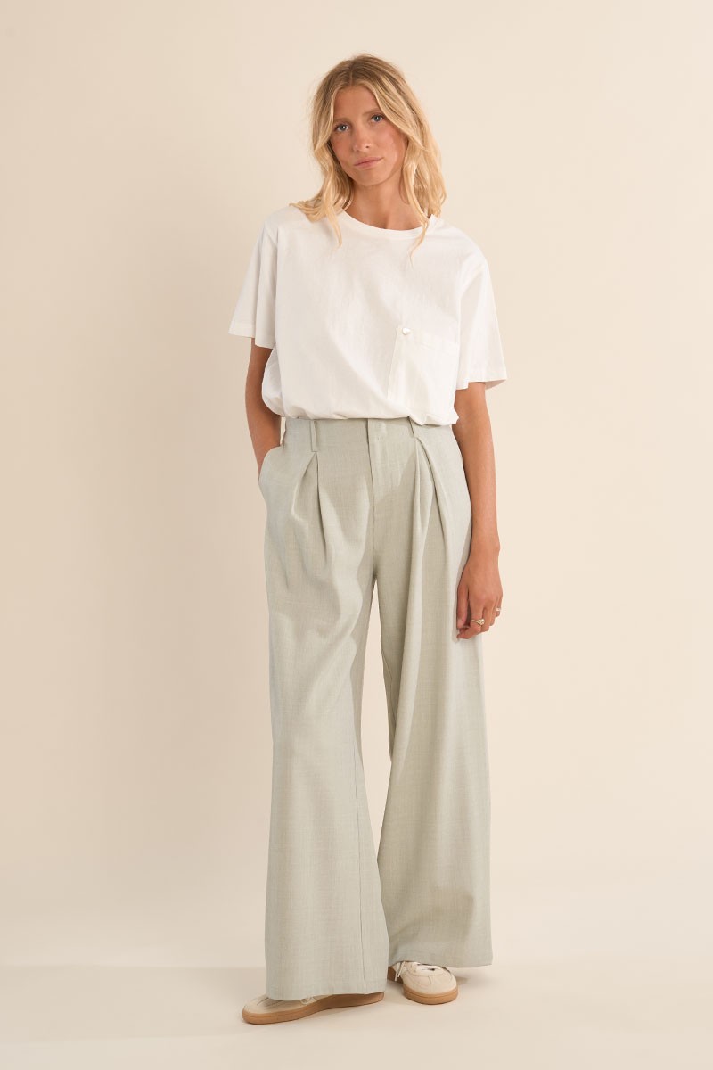 Pantalon large à pinces