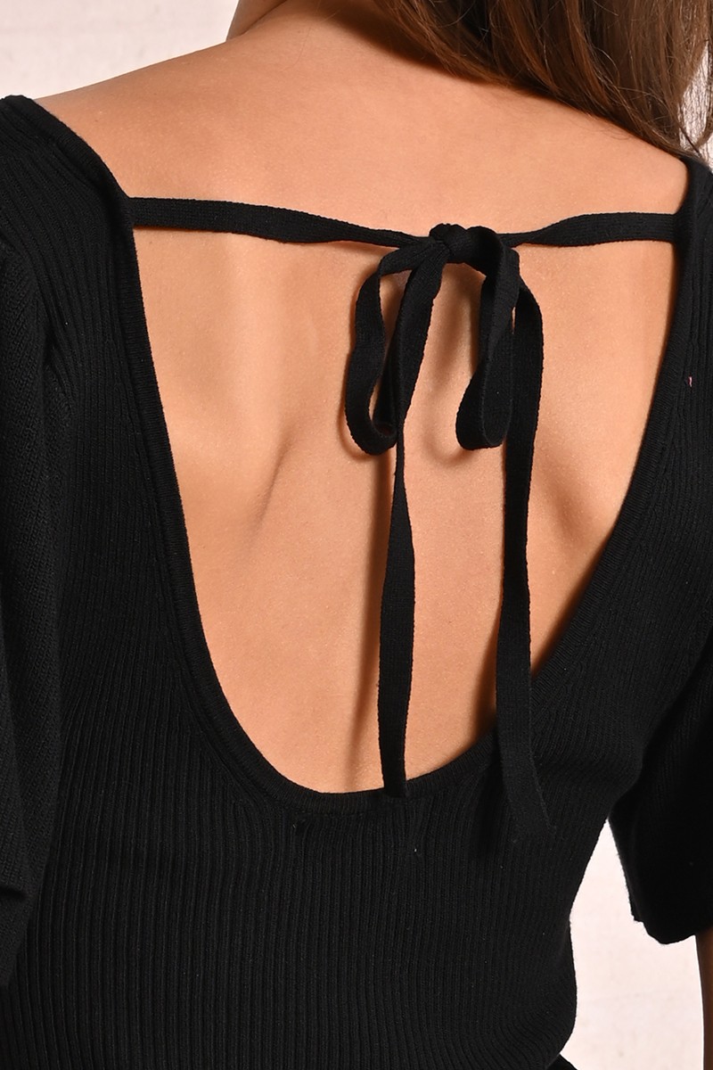 Top en maille dos nu