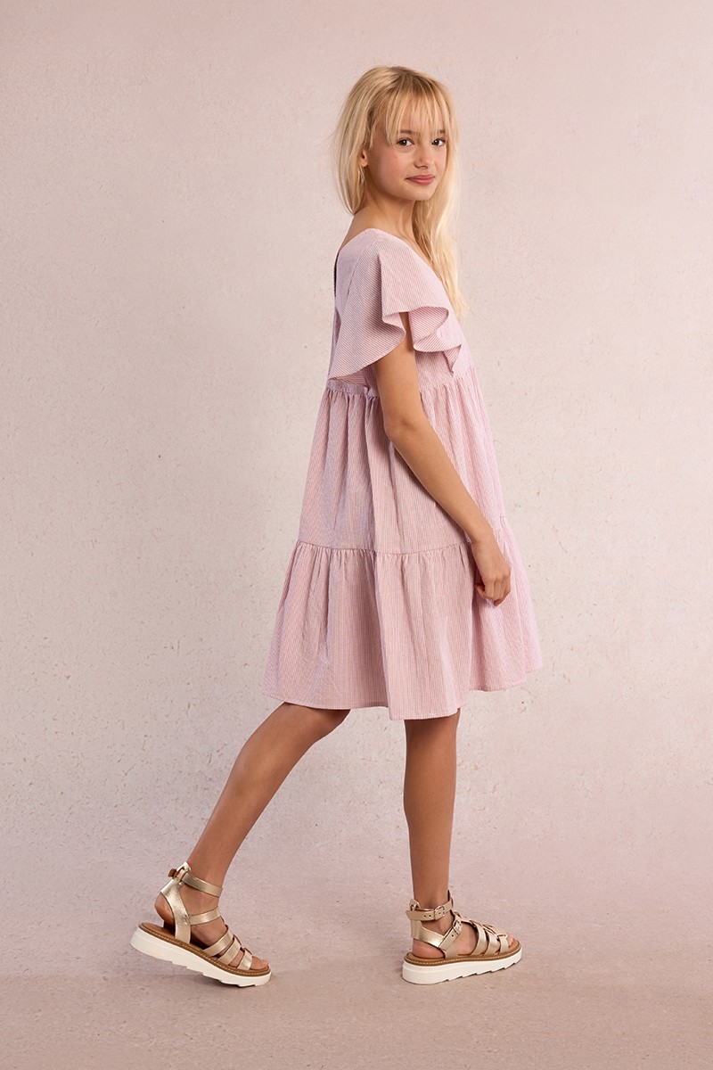 Robe babydoll rayée