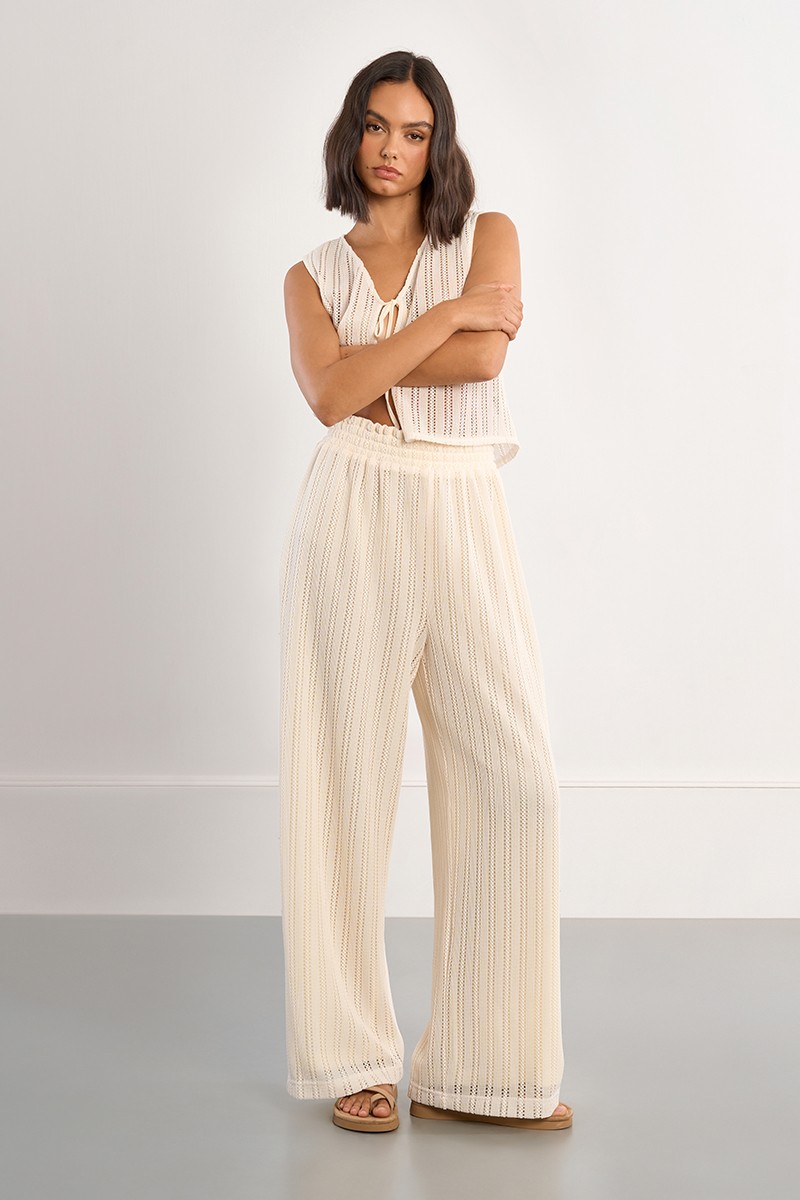 Pantalon large ajouré Pantalon large ajouré