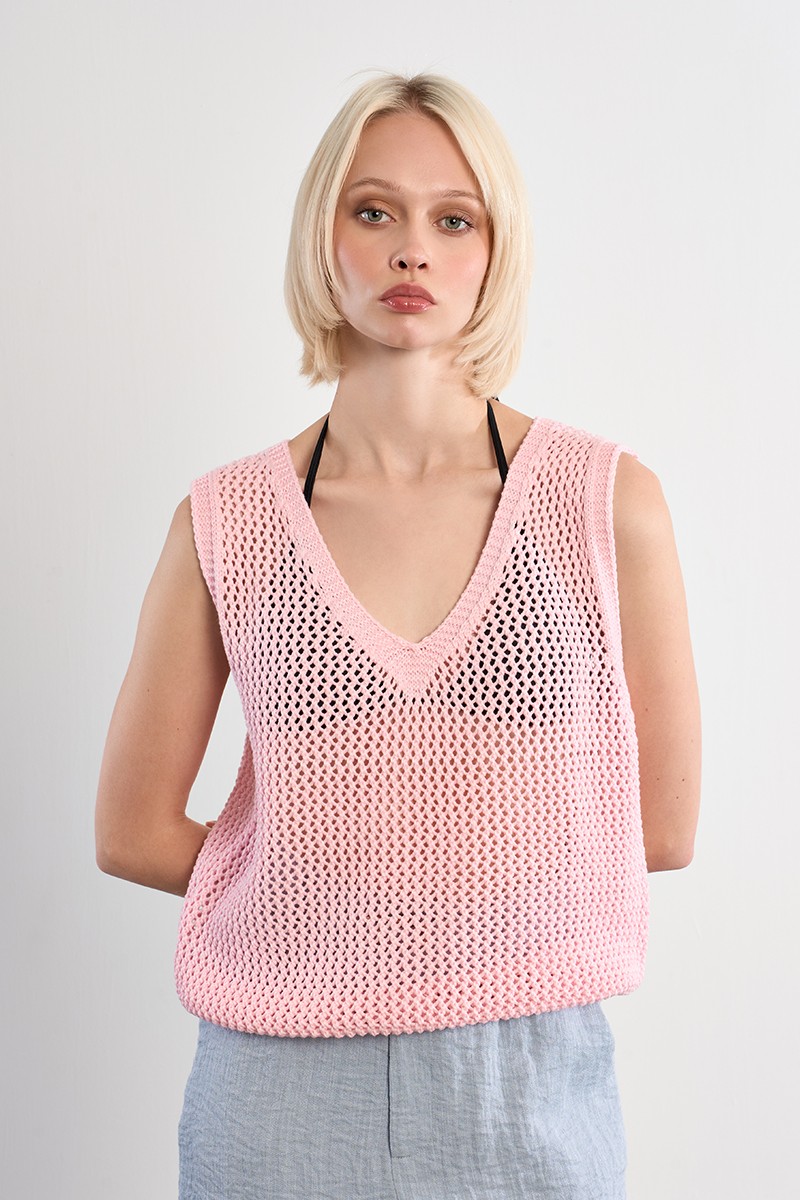 Pull en maille sans manches Pull en maille sans manches