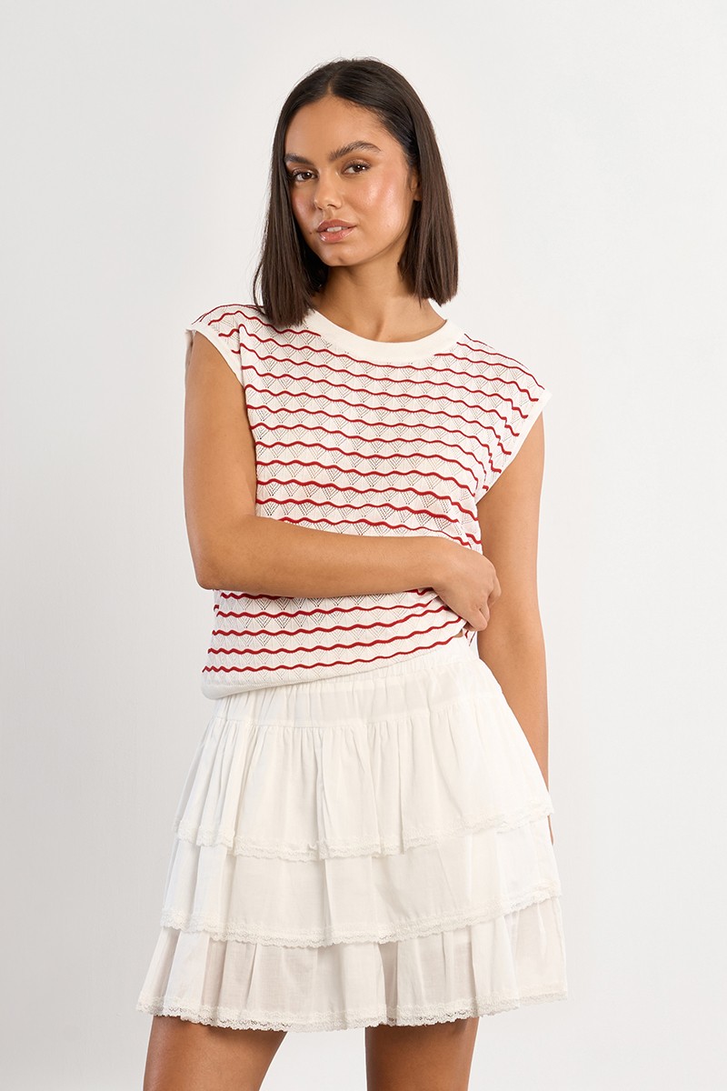 Top en maille, rayé Top en maille, rayé