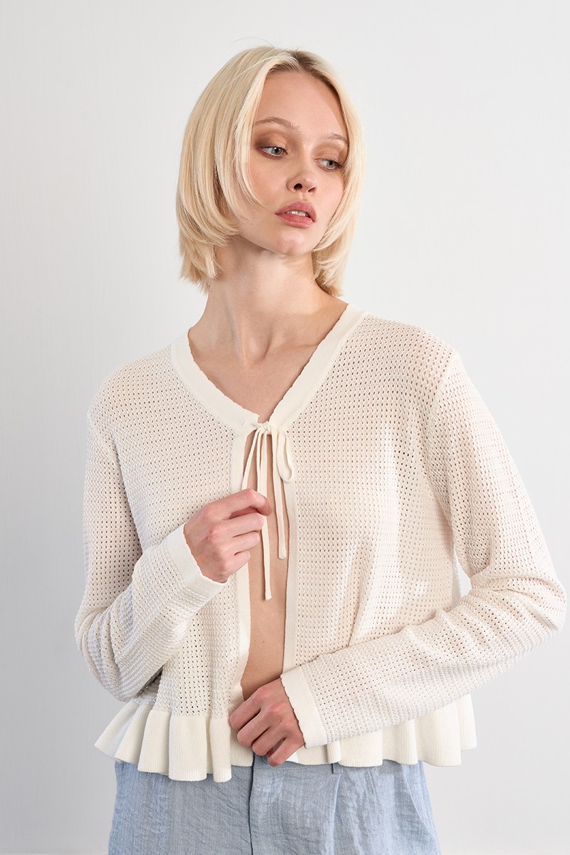 Top ouvert en maille