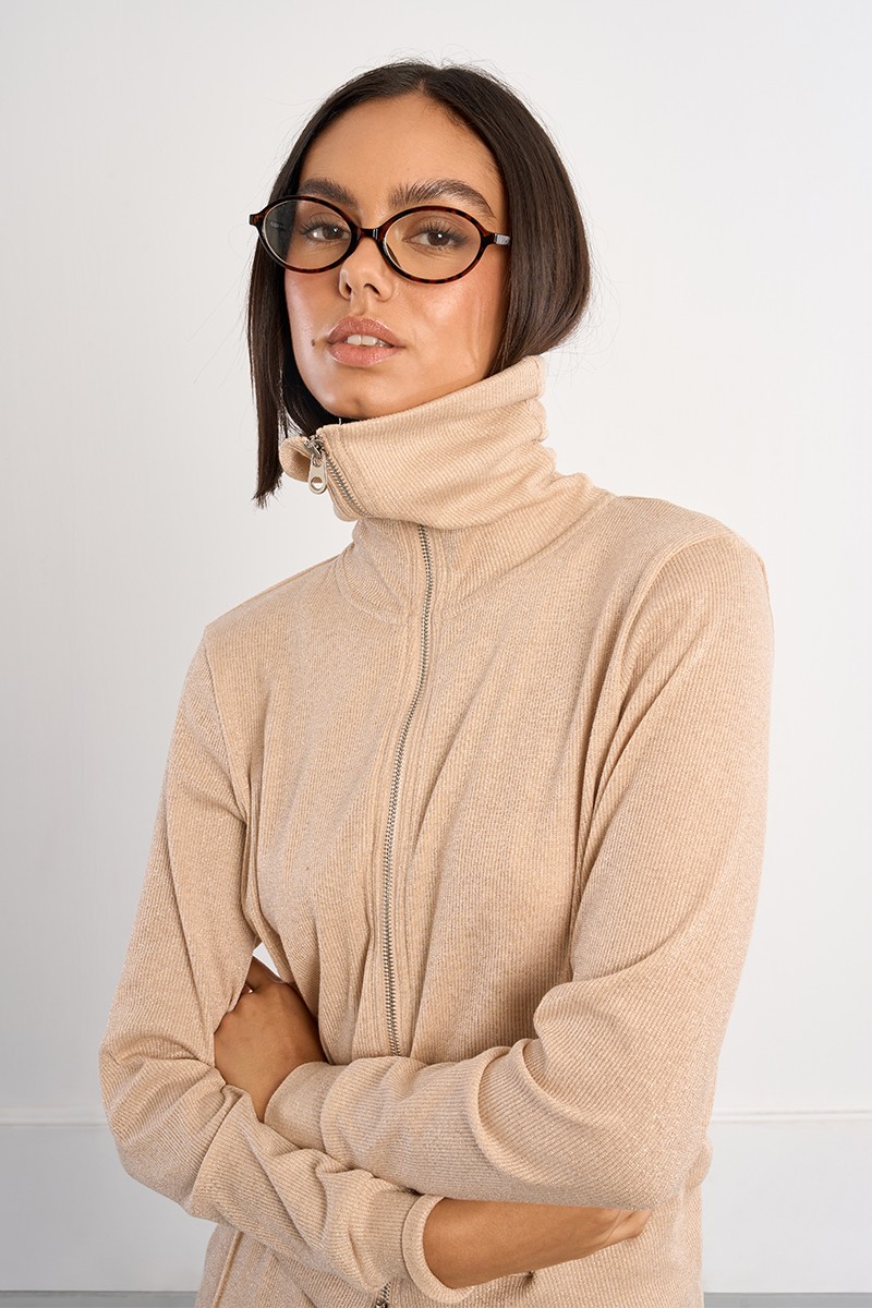 Veste de jogger irisée à double zip Veste de jogger irisée à double zip