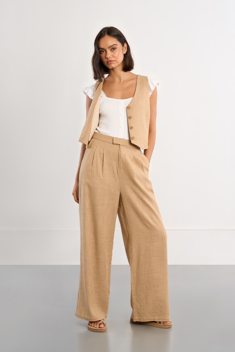 Pantalon large en lin Pantalon large en lin