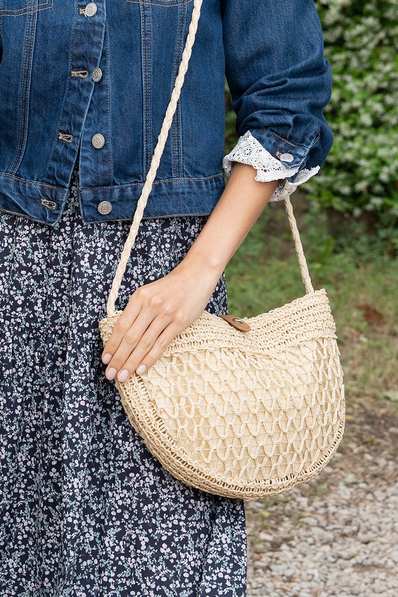 Sac en paille, tressé